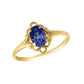 Girl 14K Yellow Gold Oval Shape Genuine Birthstone Ring (size 5 1/2)
