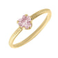 10K Yellow Gold Heart Birthstone Ring For Toddlers And Children (size 3 1/2) 1