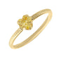 10K Yellow Gold Heart Birthstone Ring For Toddlers And Children (size 3 1/2)