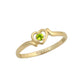 Size 3 1/2 Children's 14K Yellow Gold Heart Shaped Genuine Birthstone Ring