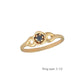 3 1/2 Children 14K Gold Flower Shape September Birthstone Ring - Sapphire 1
