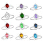 Sterling Silver Oval Shape Birthstone Ring For Girls (Size 4) 2