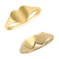Children's Jewelry - 10K Yellow Gold Heart Shaped Signet Ring Size 4 1/2 2