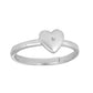 Teens Sterling Silver Diamond Heart Adjustable Ring From Size 5 To 10 1