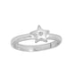 Children's Jewelry - Silver Diamond Star Adjustable Ring From Size 3 To 6 1