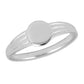 Children & Teens Jewelry - Silver Oval Signet Ring For Boys And Girls (6 Sizes) 1