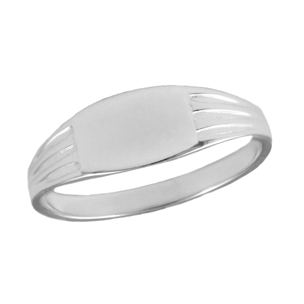 Children & Teenagers Jewelry - Silver Signet Ring For Boys And Girls (7 Sizes) 1